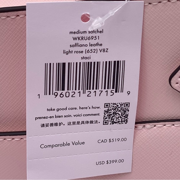 Kate Spade Staci Medium Satchel
Crossbody Bag Pink - Picture 8 of 10